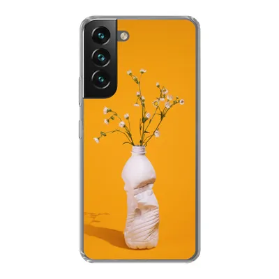 Produktbild von MuchoWow® Handyhülle Schutzhülle Hülle für Samsung Galaxy S22 Flasche - Blumenstrauß - Gelb Silikon Softcase Handy Hülle - Mobiltelefonhülle