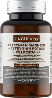 Produktbild von SINGULARIS Magnesiumcitrat + Kaliumcitrat + Vitamin B6 120 Tabletten