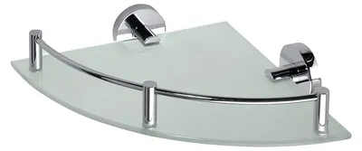 Produktbild von Glasablage Bemeta Omega klappbare Eckstange sandgestrahltes Glas/Chrom