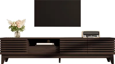 Produktbild von TV-Schrank mit einer Schublade und drei Türen, TV-Möbel, TV-Panel, TV-Lowboard, TV-Schrank. Einzigartiges Design, Vintage-Holzfarbe.170*35*40 cm