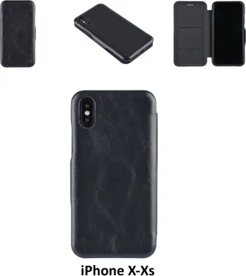 Produktbild von Apple iPhone X;iPhone Xs Card holder Black Book type case for iPhone X;iPhone Xs Magnetic closure