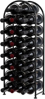 Immagine prodotto di Portabottiglie in metallo nero per 23 bottiglie, da appoggio, per la cucina