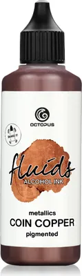 Obrázok produktu pre 100 ml Octopus Fluids Alkoholová farba COIN COPPER, alkoholová farba na tekuté umenie a živicu, meď