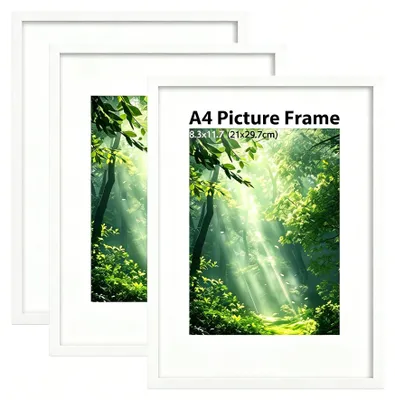 Productafbeelding van Set van 3 A4 Fotolijsten in Wit
