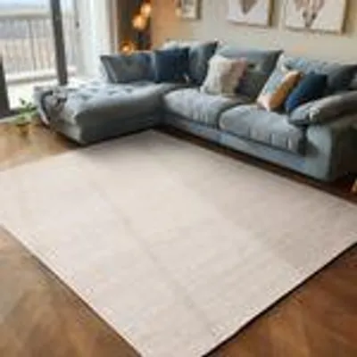 Produktbild von Moderner Kurzflorteppich mit dezenter Struktur - schlicht und stilvoll für Wohnzimmer und Schlafzimmer, Größe: 240 x 340 cm, Farbe: Creme