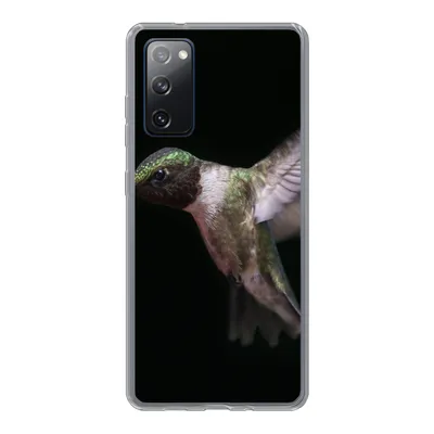Produktbild von MuchoWow® Handyhülle Schutzhülle Hülle für Samsung Galaxy S20 FE Rubinkehl-Kolibri auf schwarzem Hintergrund Silikon Softcase Handy Hülle