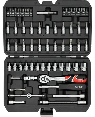 Produktbild von YATO Schraubenschlüsselsatz 1/4" 68-teilig 14502