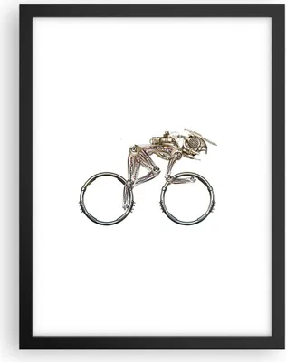 Produktbild von Gerahmtes Poster - Schwarzer Rahmen - Fahrrad Roboter Modern - 30x40 cm - Wand Bild - Wanddeko - Wandbilder - Kunstposter - Wandposter - Bilderrahmen - Bilder - Kunstdruck - Wandbild - P2BPA30x40-4194