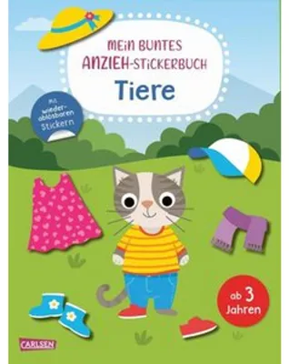 Immagine prodotto di Mein buntes Anzieh-Stickerbuch: Tiere