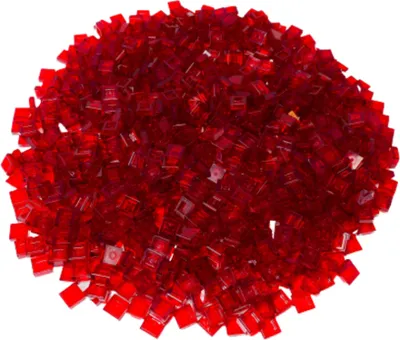 Image de LEGO® 1x1 Carreaux Transparent Rouge - 3070b NOUVEAU ! Quantité 100x