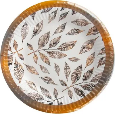 Zdjęcie produktu dla Talerzyki Papierowe Szare Gałązki 8Szt, 20Cm