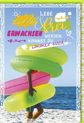 Produktbild von Geburtstag - Glückwunschkarte im Format 11,5 x 17 cm mit Umschlag