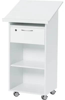Produktbild von Stehpult Laudatus 600x1.200x525mm Schub weiß