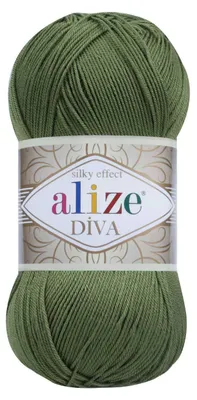 Produktbild von Alize Diva 079 Basilikum – glänzendes Mikrofasergarn 100g/350m