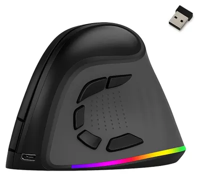 Obrázok produktu pre Bezdrôtová vertikálna ergonomická myš. Komfort a ergonomický dizajn. Univerzálne bezdrôtové pripojenie