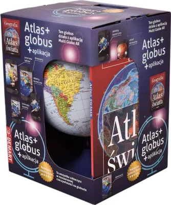 Productafbeelding van Die Welt. Schoolpakket: Geografische atlas + politieke wereldbol met bijbehorende app. Verwachte publicatiedatum: 2025. Demart