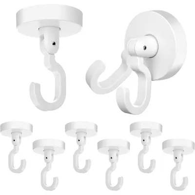 Obrázok produktu pre 6 kusov háčikov, otočných o 360°, samolepiacich, bez potreby vŕtania, s nosnosťou do 4,5 kg