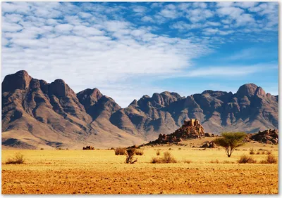 Produktbild von Tulup® Leinwandbild - 100x70 cm - Wandkunst - Drucke auf Leinwand - Leinwanddruck  - Landschaften - Orange - Felsen in Namibia