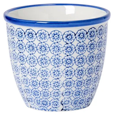 Produktbild von Handgedruckter Pflanzentopf - 14cm - Marine
