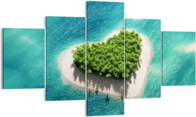 Produktbild von Bild auf Leinwand - Leinwandbild - Sail Insel Meer Aussicht Natur - 125x70cm - Wand Bild - Wanddeko - Leinwanddruck - Bilder - Kunstdruck - Wanddekoration - Leinwand bilder - Wandkunst - EA125x70-3129