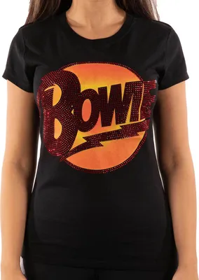 Produktbild von David Bowie - "Diamond Dogs" T-Shirt Logo für Damen RO3263 (S) (Schwarz)