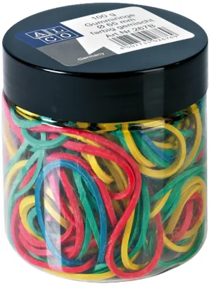 Produktbild von Gummiring Naturkautschuk 65mm sortiert 100g Packung mit 10 Stück