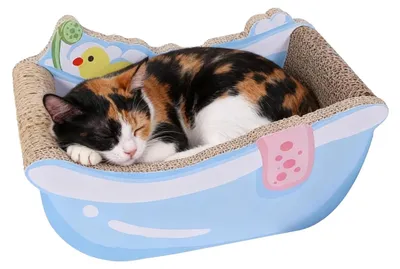 Image de Lit douillet pour chat, en peluche, pour un sommeil confortable