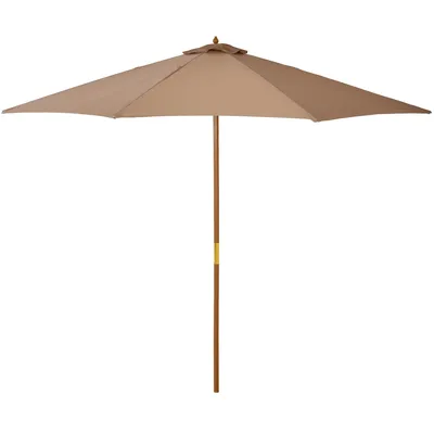 A standalone outdoor umbrella on a white background.