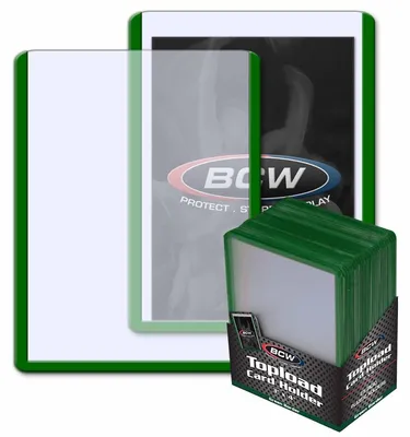 Image de BCW Topload 3 x 4" (Bordure verte) (25 pièces)