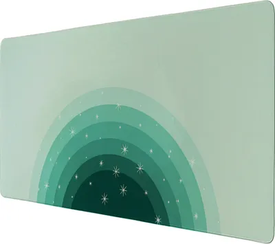 Produktbild von Mintgrüne Schreibtischunterlage 69x31cm XXL Mauspad mit Sternen - Stilvolle und