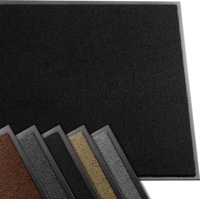 Produktbild von VOUNOT® Rutschfest Fußmatte Schmutzfangmatte, Läufer Flur dünn Schwarz 90x150cm