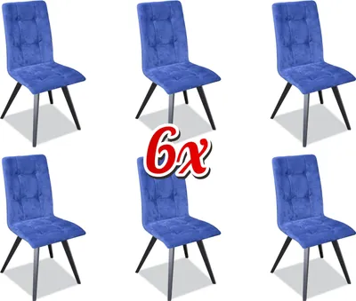 Produktbild von Gruppe Sessel Italienische Luxus Möbel Garnitur Esszimmer Stuhl Set 6x Stühle
