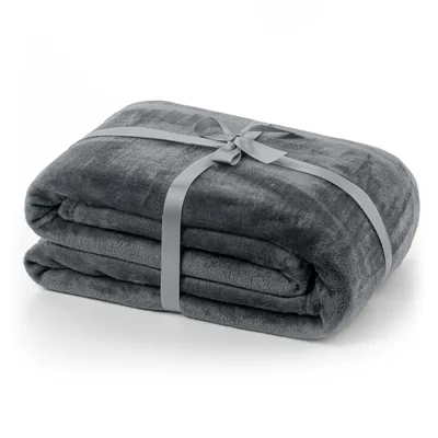 Produktbild von Kuscheldecke Tagesdecke Weich Wohndecke Sofadecke Decke  240 GSM Mic 160x210 cm Anthrazit