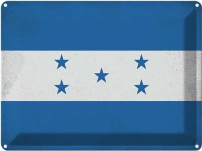 Produktbild von vianmo Blechschild 30x40 cm Hondura Honduras Flagge Fahne Wappen
