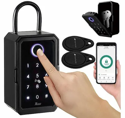 Image de Boîte à clés connectée SAF-150.app avec lecteur d’empreinte et 2 transpondeurs