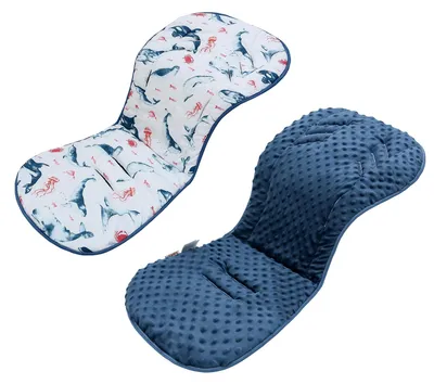 Image de Coussin de siège universel pour poussette avec design réversible