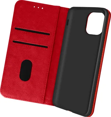 Produktbild von Avizar, Kunstleder-Klappetui mit Standfunktion für Apple iPhone 13, Rot