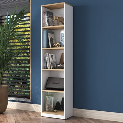 Produktbild von Skye Decor, HC111 - 2639, Bücherregal, Weiß, 100 % MELAMINBESCHICHTETE SPANPLATTEN, 40 x 25 x 161,8 cm