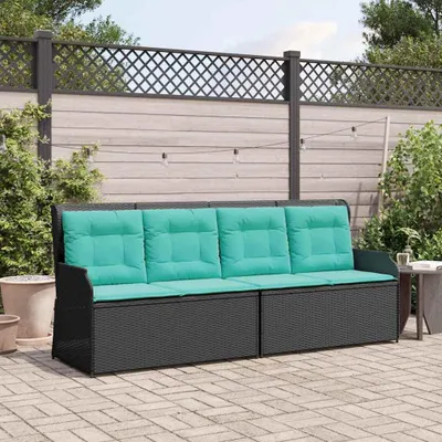 Obrázok produktu pre Maison Exclusive - Záhradná lavička Čierna Poly-rattan