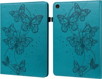 Produktbild von Lenovo Tab M10 Gen 3 Hülle - Schmetterlinge Klapphülle - Blau