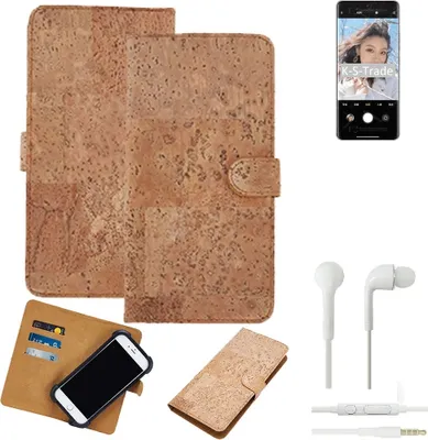 Produktbild von K-S-Trade Hülle kompatibel mit Xiaomi Civi 1S + in ear Kopfhörer Kork Handyhülle Cover  Schutzhülle TPU Case Bumper in Hellbraun, (1x)