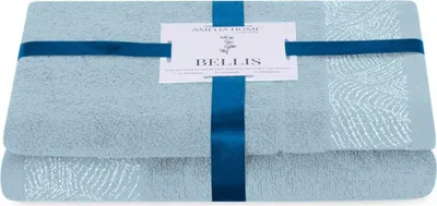 Zdjęcie produktu dla Komplet ręczników bawełnianych BELLIS 50x90 + 70x130 błękitny AmeliaHome