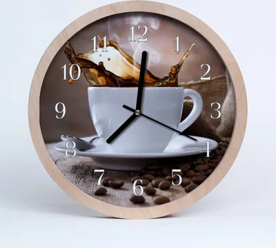 Produktbild von Holzuhr 20fi cm wanduhr - Runde Kaffee