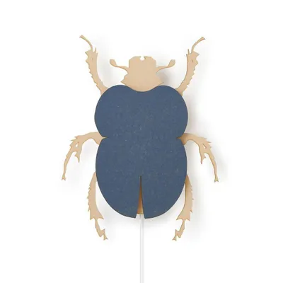 Produktbild von Käfer Wandleuchte – Design Wandlampe aus MDF – Verspielt & Natürlich – 45 × 35 × 8 cm – E14 Fassung – Beige