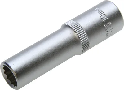 Produktbild von 10 mm Lange VIELZAHN Steckschlüssel-Einsatz Stecknuss 12-kant Nuss 3/8"-Antrieb