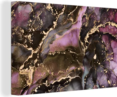 Zdjęcie produktu dla OneMillionCanvasses® - Obrazy na płótnie - 140x90 cm, Marmur - Złoto - Kamień - Abstrakcja, Dekoracja ścienna - Zdjęcie na płótnie - Obraz na drewnianej ramie