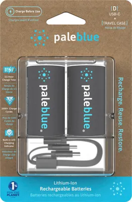 Image de 2x Paleblue Batterie Mono D Rechargeable USB-C