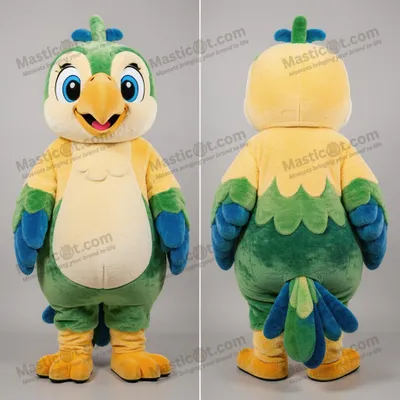 Produktbild von Cremig MASTICOT gelbe, lebendige Papageien-Maskottchen-Kostüm