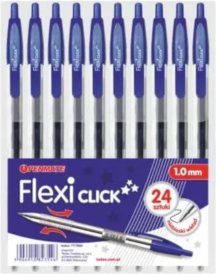 Produktbild von Flexi Click Kugelschreiber, blau (24 Stück) PENMATE