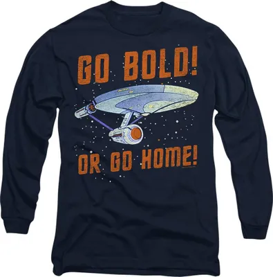 Image de Star Trek - T-shirt "Go Bold" pour homme/femme unie TV9423 (XXL) (Marine)